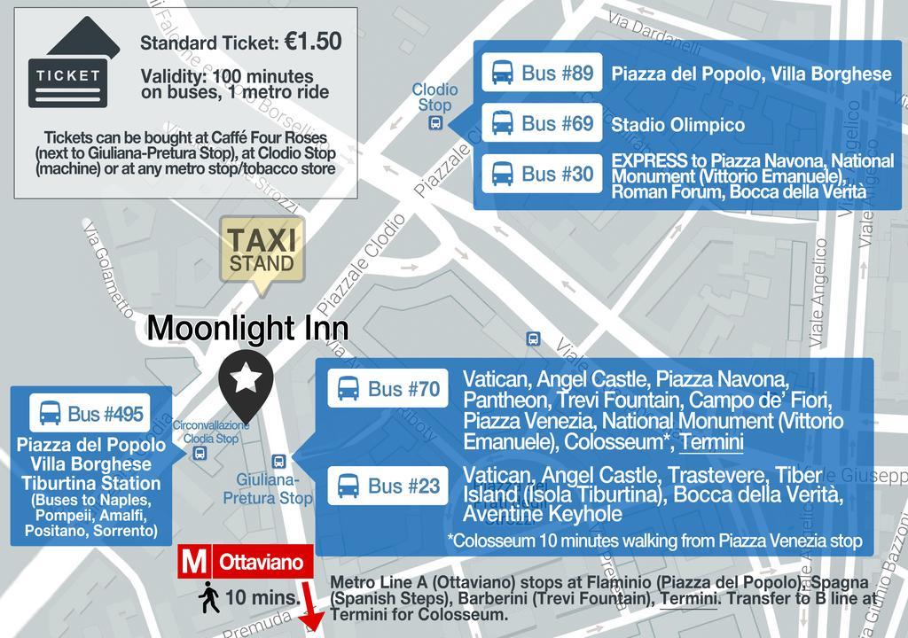 רומא Moonlight Inn Guesthouse מראה חיצוני תמונה